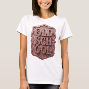 Striking Gold OLD SCHOOL Statement Design T-Shirt