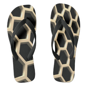Striking Hexagon Pattern Design Thongs
