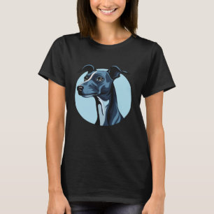 Striking Italian Greyhound Portrait Sleek Black an T-Shirt