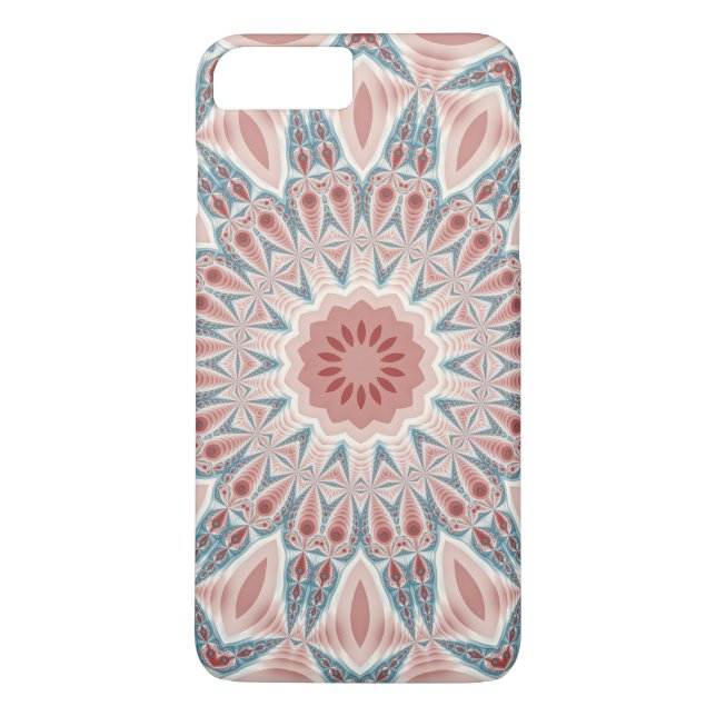 Striking Modern Kaleidoscope Mandala Fractal Art Case-Mate iPhone Case (Back)