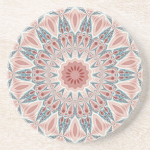Striking Modern Kaleidoscope Mandala Fractal Art Coaster