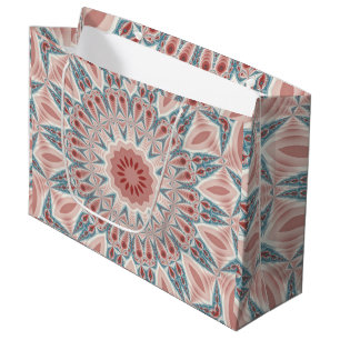 Striking Modern Kaleidoscope Mandala Fractal Art Large Gift Bag