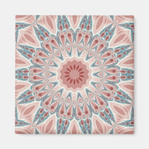 Striking Modern Kaleidoscope Mandala Fractal Art Magnet