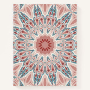 Striking Modern Kaleidoscope Mandala Fractal Art Notebook