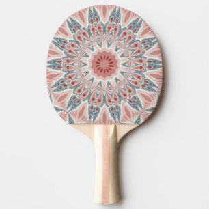 Striking Modern Kaleidoscope Mandala Fractal Art Ping Pong Paddle