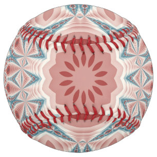 Striking Modern Kaleidoscope Mandala Fractal Art Softball