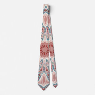 Striking Modern Kaleidoscope Mandala Fractal Art Tie