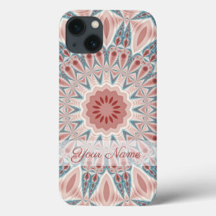 Striking Modern Kaleidoscope Mandala Fractal Name iPhone 13 Case