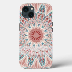 Striking Modern Kaleidoscope Mandala Fractal Name iPhone Case