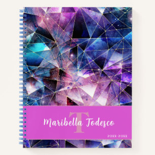 Striking Multicolor Gemstone Gold Notebook
