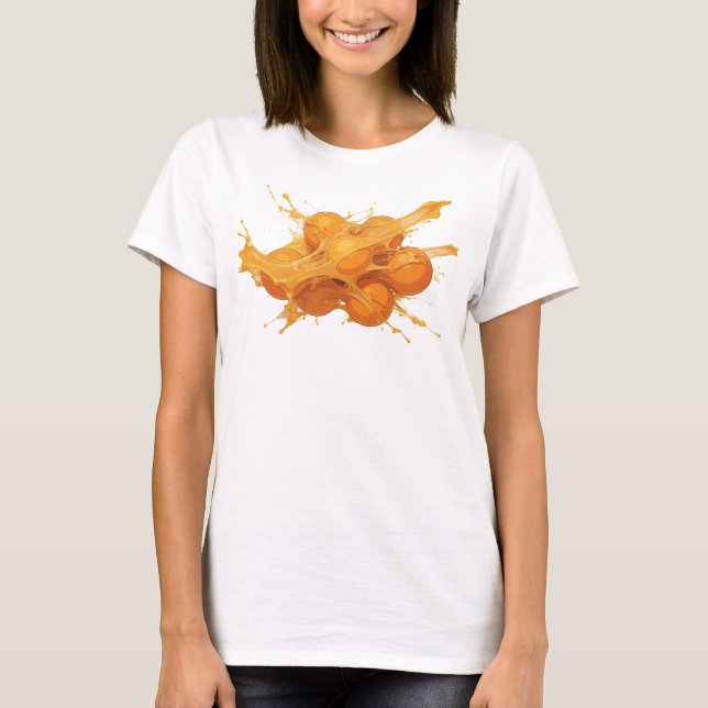 Striking Orange Abstract Oranges Custom Shirt (Front)