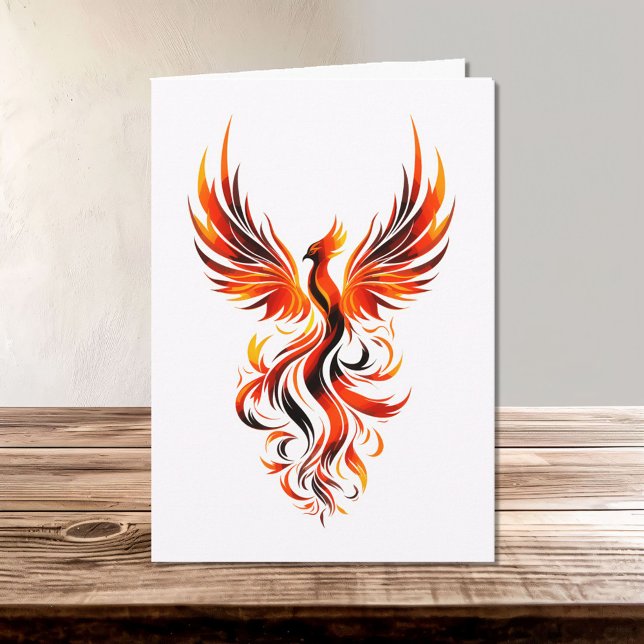 Striking Phoenix in Flames Vector Art Card (Creator Uploaded)