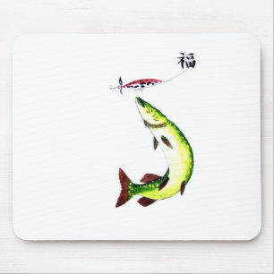 Striking Pike fishermans dream Mouse Pad