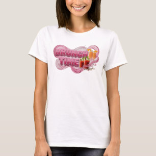 Striking Pink BRUNCH TIME 3D Text Art T-Shirt
