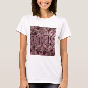 Striking Pink FOCUS Statement Design T-Shirt