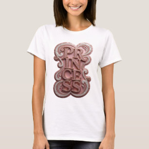 Striking Pink PRINCESS Bold Design T-Shirt