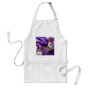 Striking Purple, Violet and Mauve Iris Abstract Standard Apron