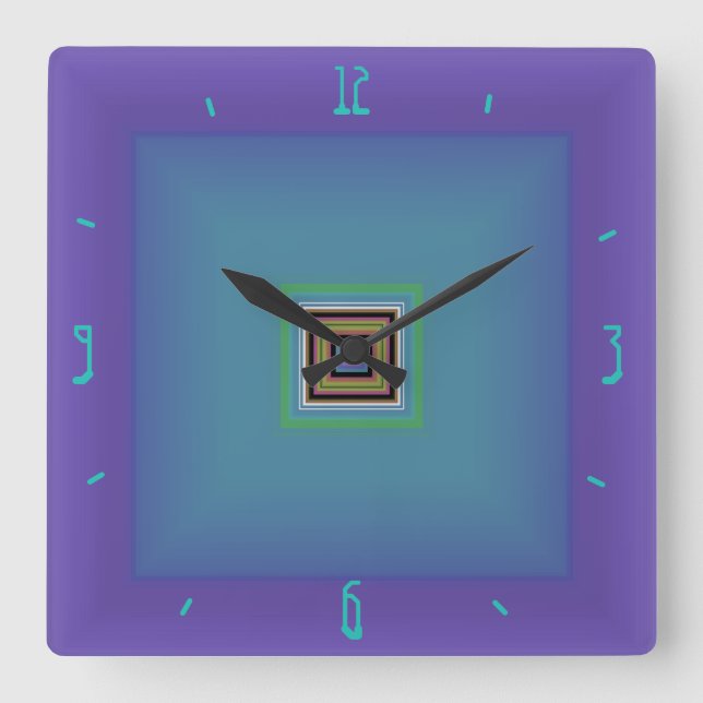 Striking Purple with Green/Blue Centre>Wall Clock (Front)