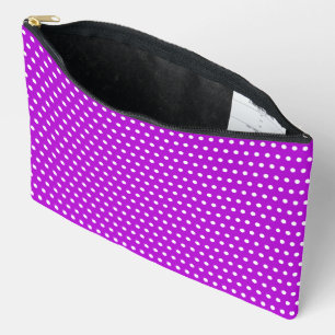 Striking Purple With Little White Dots  Accessory Pouch