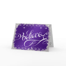 Striking Royal Purple believe message PERSONALIZE