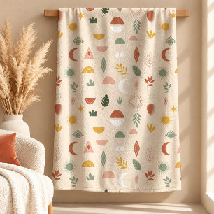 Striking Rust Copper Rainbow Leaves Blanket Gift