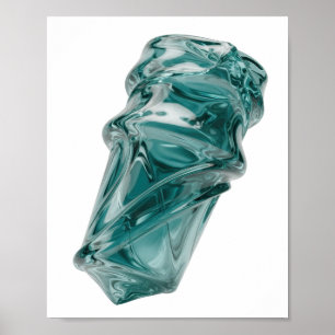 Striking Silver ABSTRACT ART Modern Design Poster