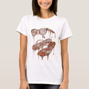 Striking Silver ROSE GOLD GLAMOUR Statement Design T-Shirt