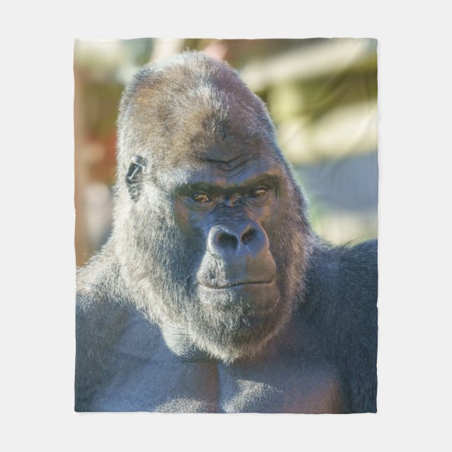 Striking Silverback Fleece Blanket (Front)