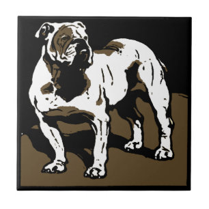 Striking Victorian Woodcut Animal Coaster Bulldog
