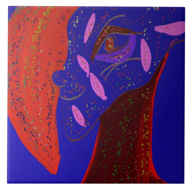 Strikingly Beautiful Creature Ceramic Tile (Front)