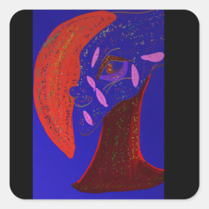 Strikingly Beautiful Creature Square Stickers