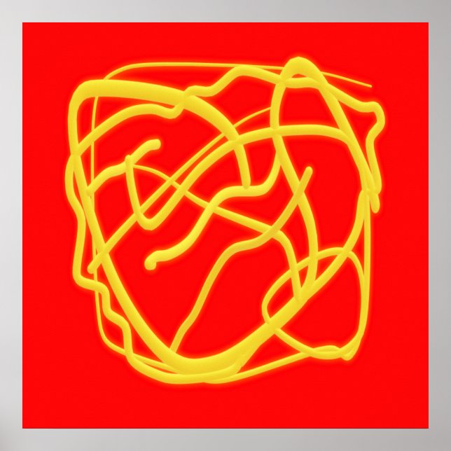 String and Rope Hope Art design Graphics red    Poster (Front)
