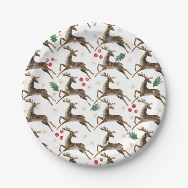 String Art Christmas Paper Plate (Front)