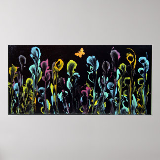 String Art with butterfly on Poster