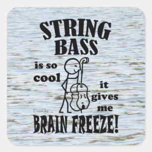 String Bass, Brain Freeze Square Sticker