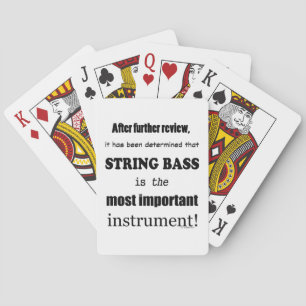 String Bass Most Important Instrument Playing Cards