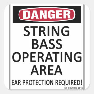 String Bass Operating Area Square Sticker