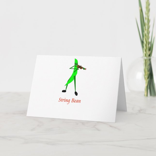 String Bean Holiday Card (Front)