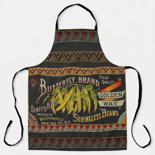 String Bean Label Vegetable Country Apron