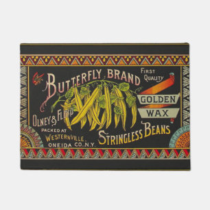 String Bean Label Vegetable Country Doormat