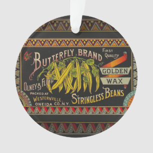 String Bean Label Vegetable Country Ornament
