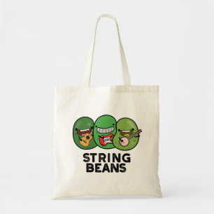 String Beans Funny Vegetable Pun Tote Bag