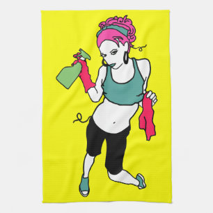 string clean tea towel