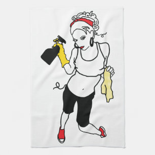 string cleaning tea towel