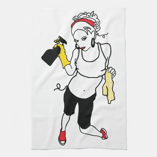 string cleaning tea towel (Vertical)