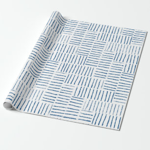 String Herringbone - classic blue Wrapping Paper