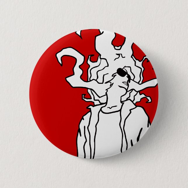 string jets 6 cm round badge (Front)