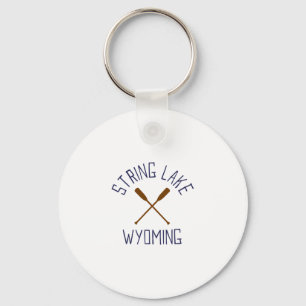 String Lake Wyoming Outdoors Vintage 3 Key Ring