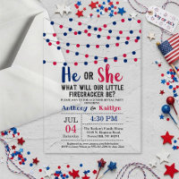 String Lights 4th Of July Gender Reveal Party