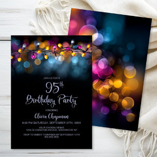 String Lights 95th Birthday Party Invitation